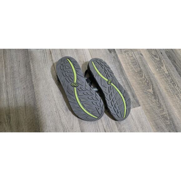 Chacos Mens Z1 Outdoor Sandal Adjustable Double Strapped Gray/Lime Green 13 main image 6